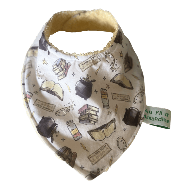 Bavoir bandana - éponge jaune